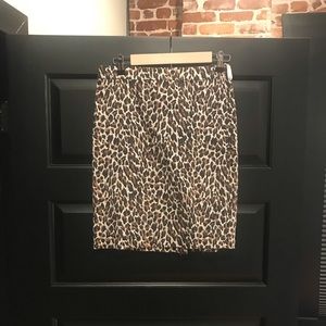 J. Crew Leopard Pencil Skirt